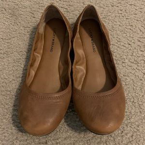 Lucky brand Emmie women’s tan flats size 12
